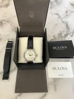 BULOVA 自動巻き時計 シルバー/ブラック