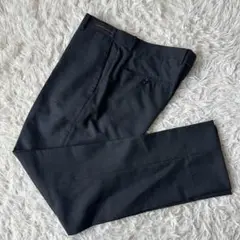 超極美品　カノニコ生地　スラックス　ドゥクラッセ　チャコールグレー　XL パンツ