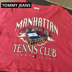 TOMMY JEANS半袖Tシャツ　Mサイズ　ピンク　短丈　ピンク