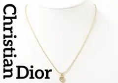 クリスチャンディオール ストーンネックレス ハート型 石付き Dior CD