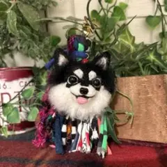 羊毛フェルト チワワ キーホルダー