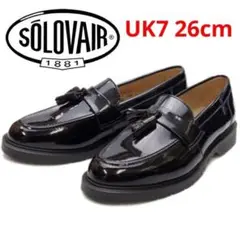26.0 新品 SOLOVAIR タッセルローファー エナメル パテントレザー