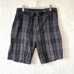ビームス BEAMS♦ハーフパンツ L チェック柄 コットン グレー メンズ