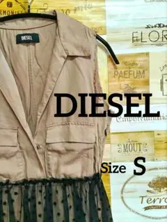 美品 DIESEL ディーゼル レディース ノースリーブワンピース フレア S