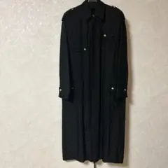 美品　バレンザポー　シルクブラックトレンチコート ポケット付き　クリーニング済み