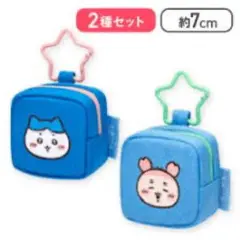 【新品タグ付き】 ちいかわ カラビナつき刺繍 スクエアミニポーチ セット