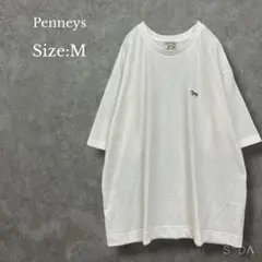 ペニーズ 【M】別注 THE FOX ロゴ ワッペン刺繍 ルーズ半袖Tシャツ