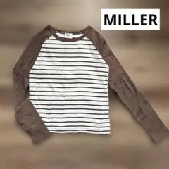 ミラー　Miller別注　ラグランボーダーチビT kastane 綿100