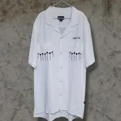 BARNEY COOLS safari掲載 開襟シャツ 刺繍ポケット M