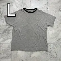 シンプルフォースポーツ　Tシャツ　メンズ　L　半袖　グレー　ブラック