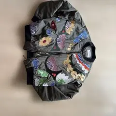 HOY 刺繍入り MA-1ジャケット オリーブグリーン