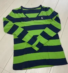 Ralph Lauren Sport Vネック長袖Tシャツ S