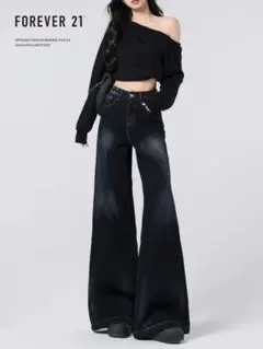 美品⭐︎Forever21 脚長 スタイル盛れ デニムパンツ Sサイズ