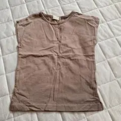 半袖　タンクトップ　ノースリーブ　ブラウン　100cm　キッズ服　ユニセックス