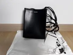 JIL SANDER タングルスモール レザーショルダーバッグ ブラック
