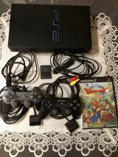 PS2ジャンク コントローラー2個 メモリーカード ドラクエVIII
