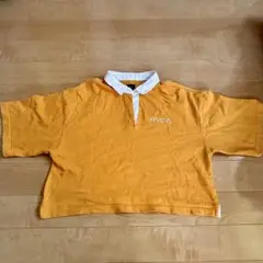 RVCA ポロシャツ風 Tシャツ S オレンジ