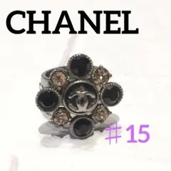 C⑨ CHANEL シャネル リング ココマーク ココロゴ フラワー ストーン
