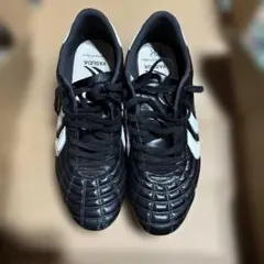 YASUDAサッカーシューズ ブラック/ホワイト 25.5センチ　カンガルー皮