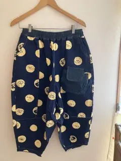 はなぴゃん様　専用 サルエルパンツ ネイビー×イエロードット　Ｍ