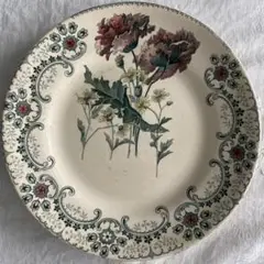 希少　フランスアンティーク　ショワジールロワ　切り花　デザート皿 フランス アンティーク ショワジールロワ 切り花 - メルカリ