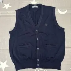 Munsingwear マンシングウェア ニットベスト LAサイズ ネイビー