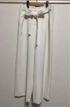 TO BE CHIC トゥービーシック ホワイト ワイドパンツ 38サイズ