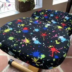 ペイント スプラッシュ 柄 替えカバー 宮武製作所 プロポーションチェア 用