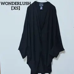 WONDERLUSH 【XS】ブラックポンチョ型カーディガン フリーサイズ