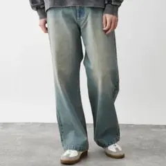 B.C STOCK 13oz ワイドストレートデニム ブルー