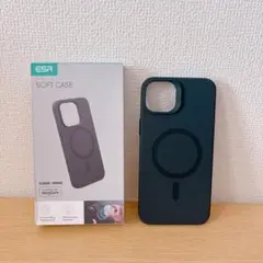 iPhone15Plus/14Plus ケース Magsaf シリコン 軽量 黒