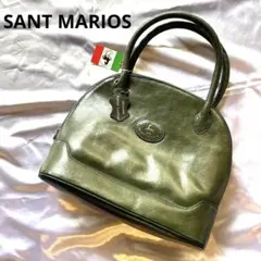新品未使用　イタリア製　SANT MARIOS ハンドバッグ　本革　グリーン　緑