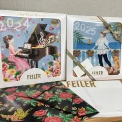 【新品未使用】FEILER フェイラー♡タオルハンカチ 2024ピアノ2つセット 新品未使用】FEILER フェイラー♡タオルハンカチ 2024ピアノ2つ