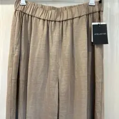 INTELLECTION 麻 タックパンツ 新品タグ付き ベージュ 42 L