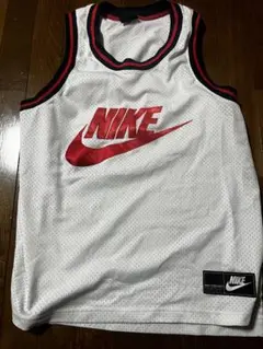 NIKE メッシュタンクトップ M ホワイト/レッド