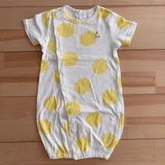 HAKKA BABY 半袖ロンパース　ハッカベビー　黄色　イエロー　ドット