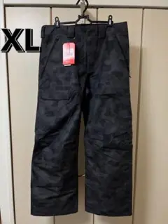 特価 高機能 ノースフェイス メンズスノーボードパンツ XL 迷彩柄 黒 灰色