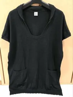 LOISIR ロワズィール　コットンリネンチュニック　ブラック