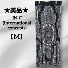 ★美品★IN-C 【M】ペイズリー柄ロングフレアスカート