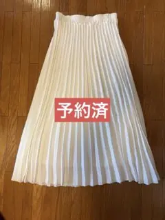 《春夏プリーツスカート》　ロング・ウエストゴム・裏地付
