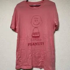 UNIQLO PEANUTS チャーリー・ブラウン Tシャツ Mサイズ ピンク