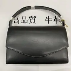 フォーマルバッグ ブラック 冠婚葬祭 ハンドバッグ 無地 牛革 高品質