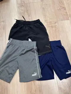 PUMA ハーフパンツ 3枚セット グレー、紺、黒