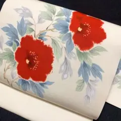 8-20 美品!高級 九寸名古屋帯 人気帯 塩瀬