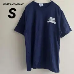 PORT & COMPANY キッズゲーム ロゴ入り ネイビーTシャツ Sサイズ