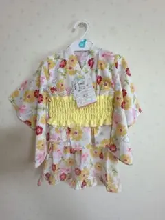 花柄甚平 95cm イエローリボン付き