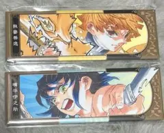 鬼滅の刃　我妻善逸　嘴平伊之助　絵札缶バッジ　第2弾