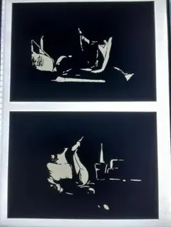 ハンドメイド切り絵68　絵画風