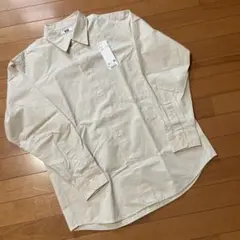 UNIQLO U ブロードレギュラーカラーシャツ（長袖） 01 OFFWHITE