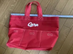 Carpロゴ入り赤いキャンバスバッグ